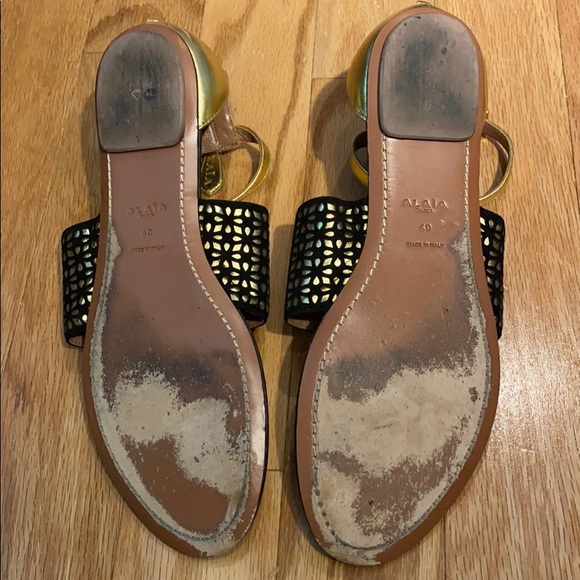 Alaia lazer cut suede and leather gladiator sandals size 40 - Picture 16 of 16